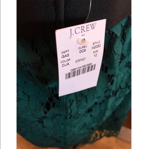 J. Crew Green Lace Skirt - Picture 6 of 10